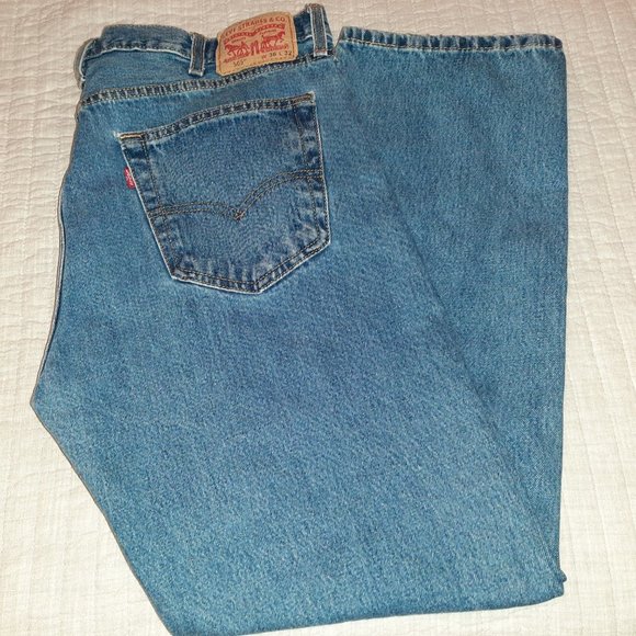 Levi's 505 Men's Jeans 38x32 100% Cotton Regular/Straight Medium-Washed - Picture 3 of 11